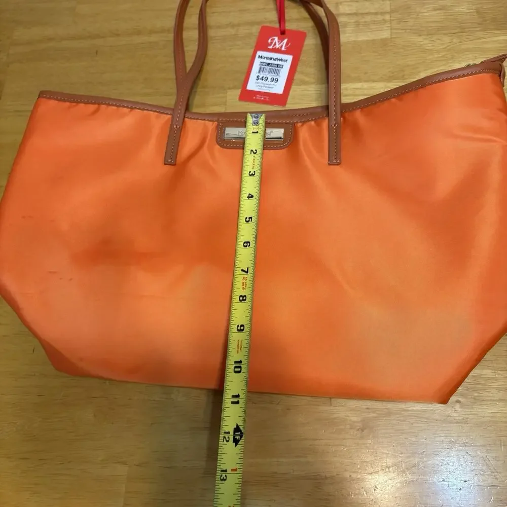 Montana West Purse Carry Tote Handbag Zip Orange‎ F5